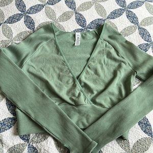 Balance Athletica Infinity Wrap Ribbed Crop Active Top 3XL